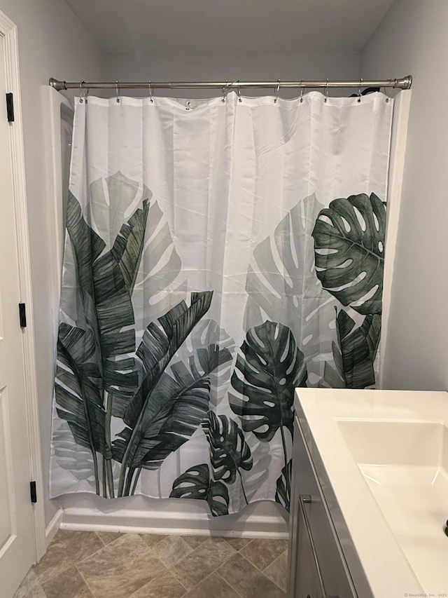 20 Greystone St, Windham, CT 06226 - full bathroom with vanity and curtained shower