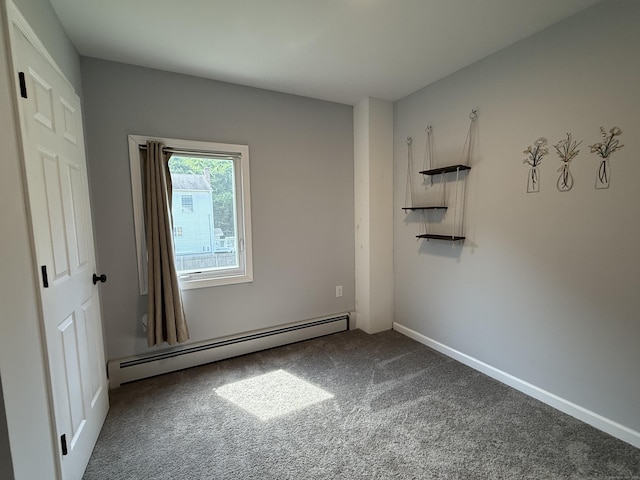 20 Greystone St, Windham, CT 06226 - spare room featuring a baseboard heating unit and carpet flooring