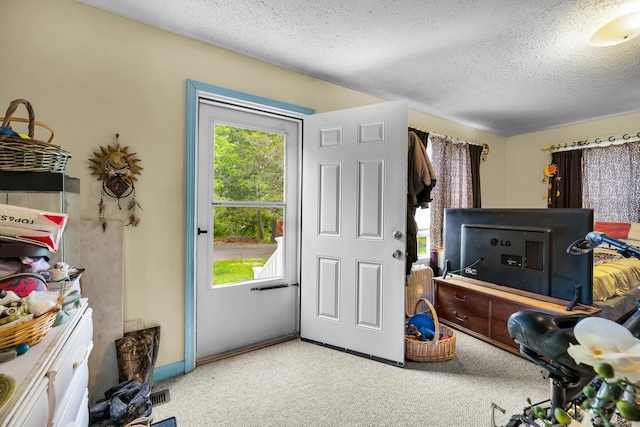 678 Colonel Ledyard Hwy, Ledyard, CT 06339 - carpeted foyer featuring a textured ceiling