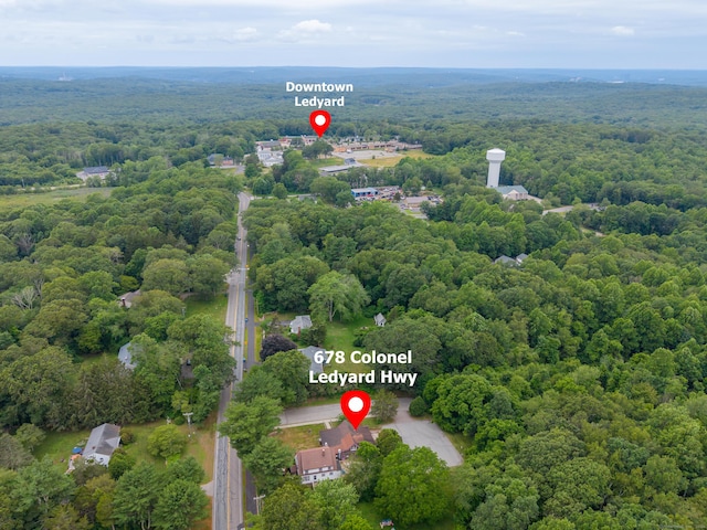 678 Colonel Ledyard Hwy, Ledyard, CT 06339 - aerial view of a heavily wooded area