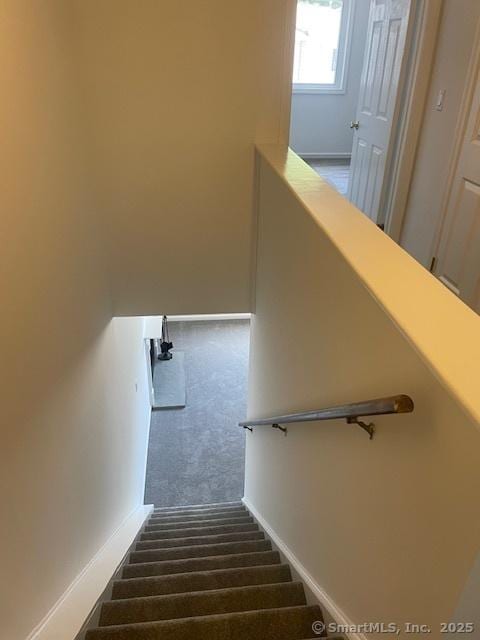 273 Derby Ave Unit 810, Derby, CT 06418 - stairs with carpet and baseboards