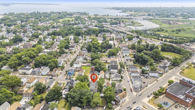 215 Rosette St, New Haven, CT 06519 - aerial overview of property's location featuring a large body of water and nearby suburban area