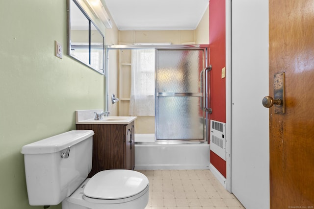 460 Stonybrook Rd, Stratford, CT 06614 - full bath featuring vanity, tile patterned floors, and shower / bath combination with glass door