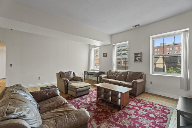 196 Crown St Unit 3J, New Haven, CT 06510 - living area featuring baseboards and wood finished floors