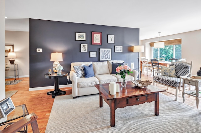 6 Hills Ln Unit 6, Norwalk, CT 06880 - living room with light wood-type flooring and baseboards