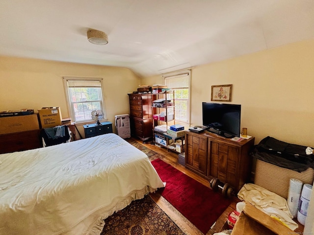 84 Blamey Cir, Stratford, CT 06614 - bedroom with wood finished floors and lofted ceiling
