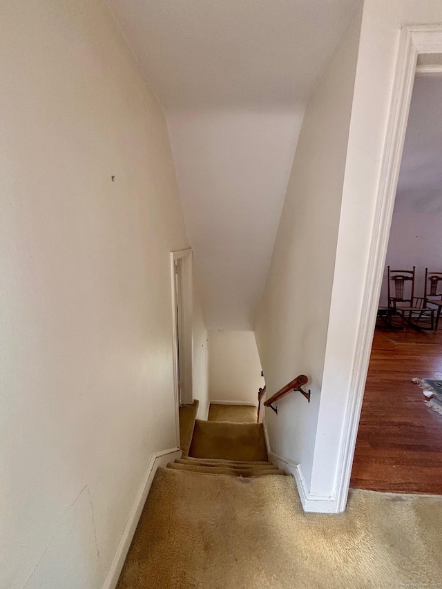 84 Blamey Cir, Stratford, CT 06614 - stairs with carpet flooring and lofted ceiling
