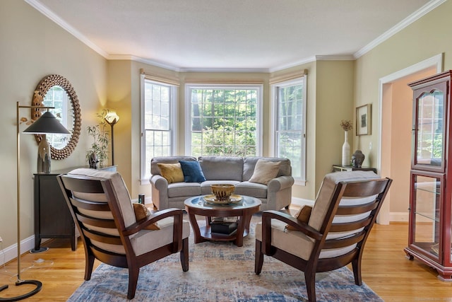 80 Jeremiahs Way, Glastonbury, CT 06073 - living area featuring light wood-type flooring and crown molding