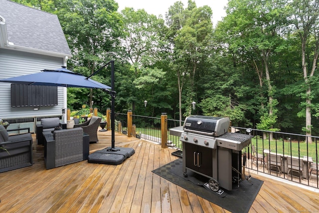 80 Jeremiahs Way, Glastonbury, CT 06073 - deck with area for grilling and outdoor lounge area
