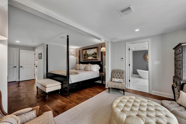 75 Green Hill Rd, Washington, CT 06793 - bedroom featuring wood finished floors, recessed lighting, and ensuite bathroom