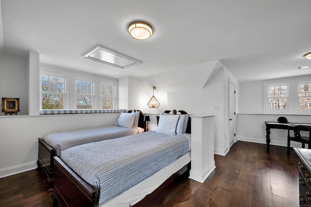 75 Green Hill Rd, Washington, CT 06793 - bedroom with attic access and dark wood-type flooring