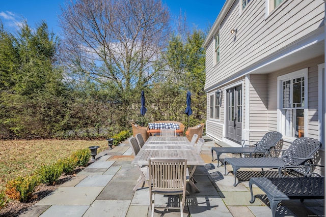 75 Green Hill Rd, Washington, CT 06793 - view of patio / terrace featuring outdoor dining space and french doors