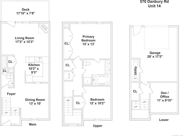 570 Danbury Rd Unit 14, Ridgefield, CT 06877 - view of room layout