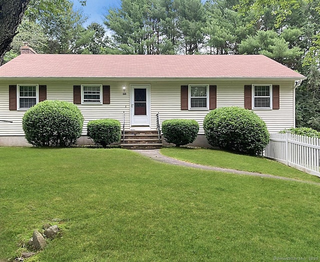 642 Storrs Rd, Mansfield, CT 06268 - ranch-style house featuring a chimney and a shingled roof