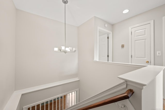 11 Danforth Ln Unit 11, Rocky Hill, CT 06067 - hall with an upstairs landing and a chandelier