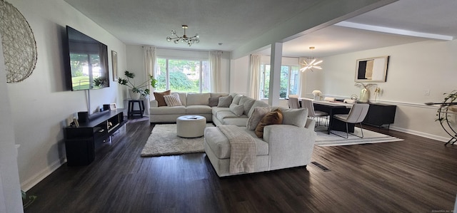 187 Two Rod Hwy, Wethersfield, CT 06109 - living area featuring a chandelier and wood finished floors