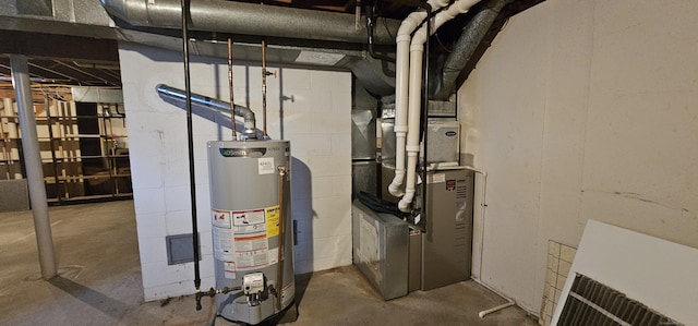 187 Two Rod Hwy, Wethersfield, CT 06109 - utility room with water heater and heating unit