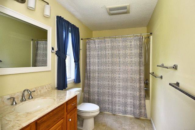 32 Sable Dr, Ledyard, CT 06339 - full bath featuring vanity, shower / bath combo with shower curtain, and a textured ceiling