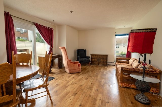 226 Laurel St Apt 4, East Haven, CT 06512 - living area with light wood-style floors and a baseboard heating unit