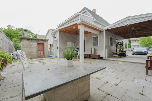 72 Harral Ave, Bridgeport, CT 06604 - view of patio with a ceiling fan