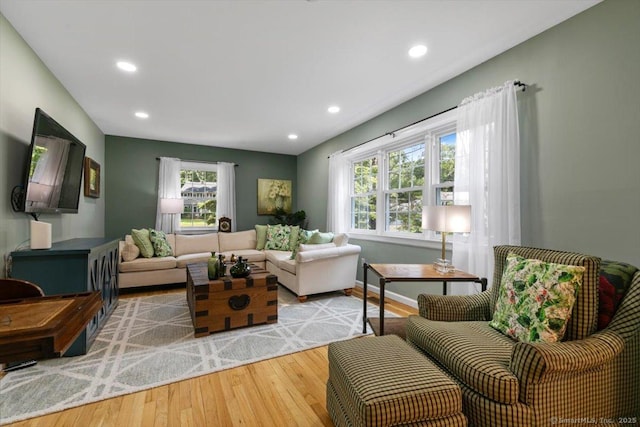 330 Foxwood Rd, Guilford, CT 06437 - living area with wood finished floors, plenty of natural light, and recessed lighting