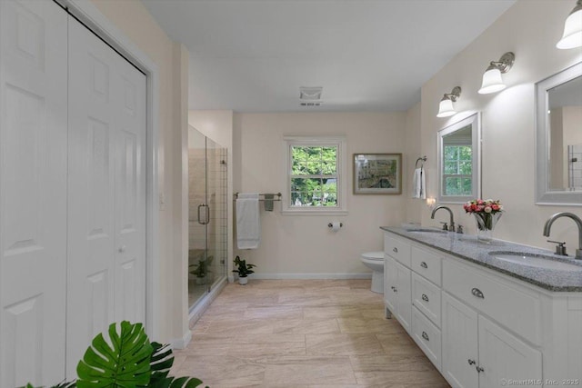 330 Foxwood Rd, Guilford, CT 06437 - bathroom featuring double vanity and a shower stall