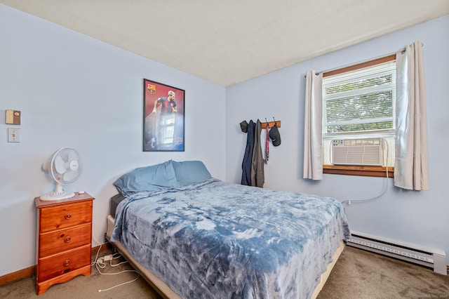66 Claire St, Bristol, CT 06010 - carpeted bedroom with a baseboard heating unit and cooling unit
