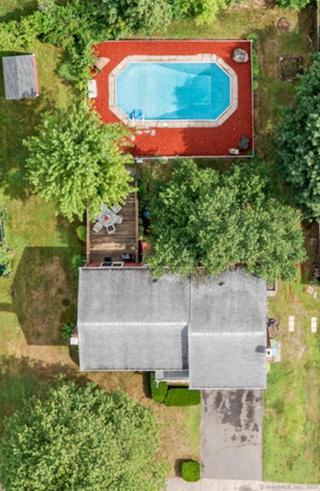 66 Claire St, Bristol, CT 06010 - drone / aerial view of a pool