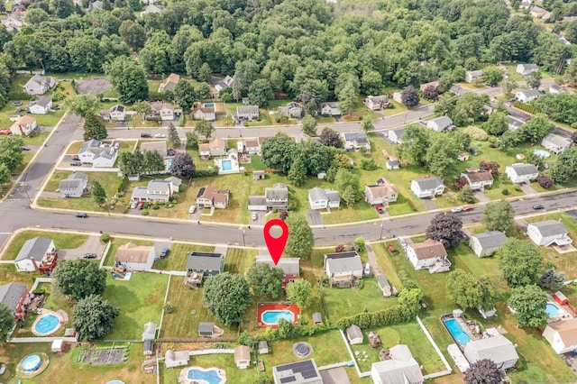 66 Claire St, Bristol, CT 06010 - aerial view of property and surrounding area with nearby suburban area