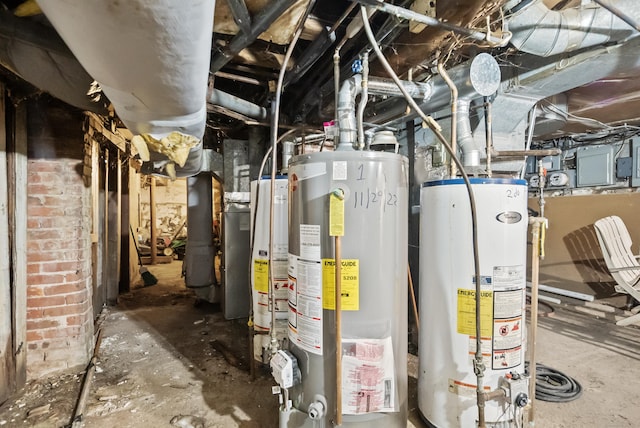 245 Goodrich St, Hamden, CT 06517 - utilities with water heater, electric panel, and heating unit