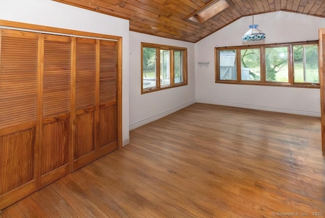 76 Bushy Hill Rd, Deep River, CT 06417 - unfurnished bedroom with light wood-style flooring, a closet, and vaulted ceiling