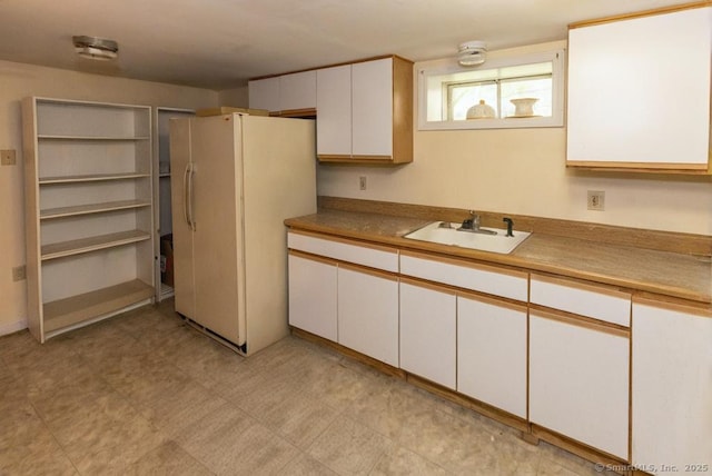 76 Bushy Hill Rd, Deep River, CT 06417 - kitchen featuring white fridge with ice dispenser and white cabinets