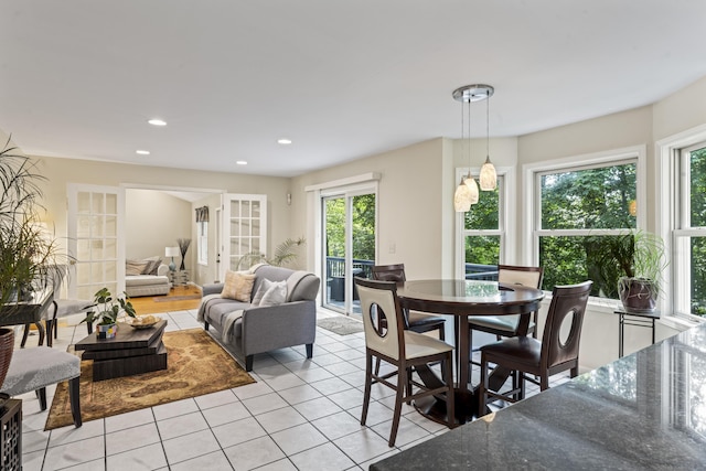 4 Quail Run Dr, Danbury, CT 06811 - dining area featuring light tile patterned flooring and recessed lighting
