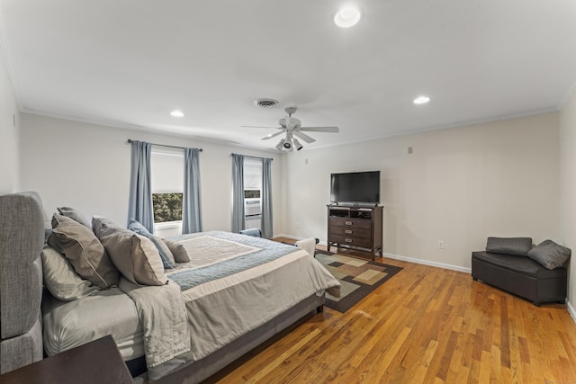 4 Quail Run Dr, Danbury, CT 06811 - bedroom featuring recessed lighting, light wood finished floors, crown molding, and ceiling fan