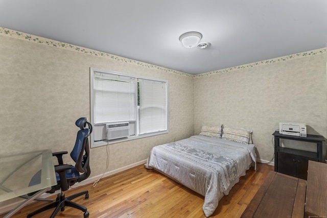 4 Quail Run Dr, Danbury, CT 06811 - bedroom with wood finished floors, cooling unit, and an office area