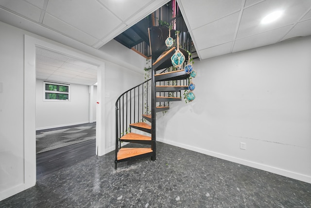 35 Flax Mill Ter, Milford, CT 06461 - stairs with a paneled ceiling and baseboards