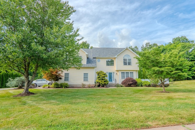 148 Evergreen Rd, Cromwell, CT 06416 - view of front of home with a front lawn and a shingled roof