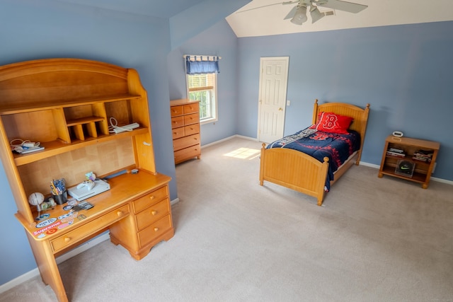 148 Evergreen Rd, Cromwell, CT 06416 - bedroom featuring vaulted ceiling, light carpet, and an office area