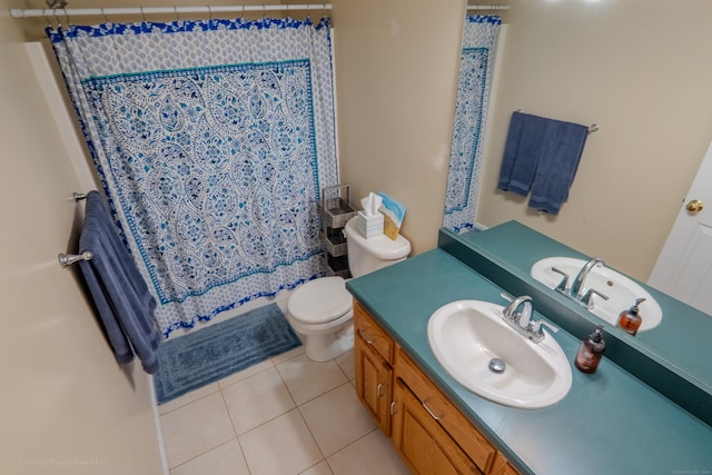 148 Evergreen Rd, Cromwell, CT 06416 - full bathroom featuring vanity, tile patterned flooring, and a shower with shower curtain