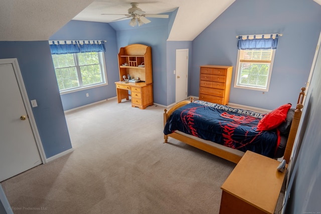 148 Evergreen Rd, Cromwell, CT 06416 - bedroom featuring lofted ceiling, carpet, and a ceiling fan