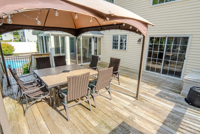 148 Evergreen Rd, Cromwell, CT 06416 - deck featuring a gazebo and outdoor dining space