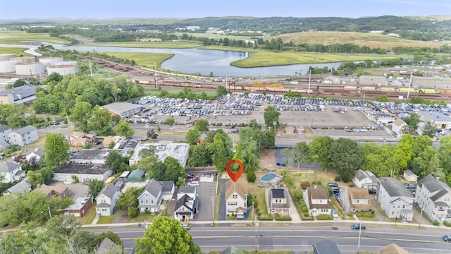 1691 State St, Hamden, CT 06517 - aerial view of property and surrounding area featuring a large body of water