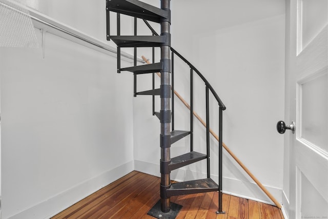 1691 State St, Hamden, CT 06517 - stairway featuring hardwood / wood-style flooring