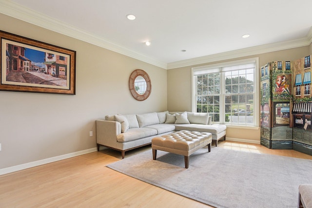61 Brookview Ct, Groton, CT 06340 - living room with ornamental molding, healthy amount of natural light, wood finished floors, and recessed lighting
