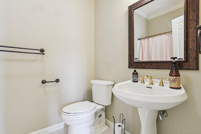 61 Brookview Ct, Groton, CT 06340 - full bath with ornamental molding and tile patterned floors
