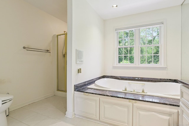 61 Brookview Ct, Groton, CT 06340 - full bath featuring a bath, a shower stall, and tile patterned floors