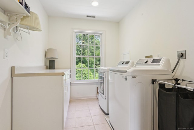 61 Brookview Ct, Groton, CT 06340 - washroom featuring independent washer and dryer, plenty of natural light, light tile patterned floors, and recessed lighting