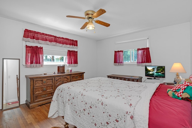 76 Landers Rd, East Hartford, CT 06118 - bedroom featuring light wood-style floors and a ceiling fan