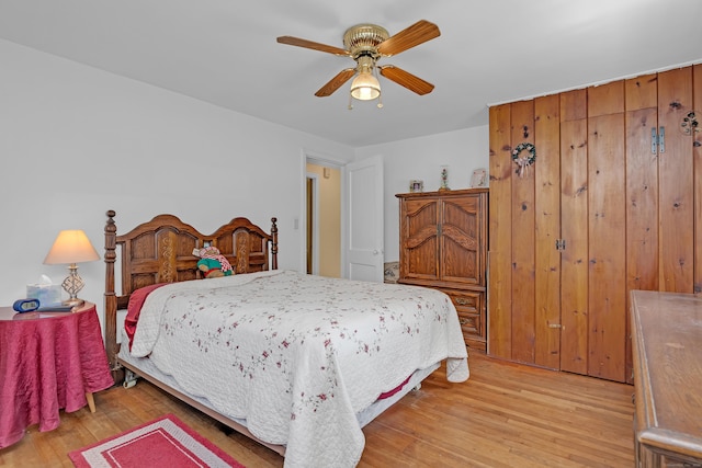 76 Landers Rd, East Hartford, CT 06118 - bedroom with light wood-type flooring and ceiling fan