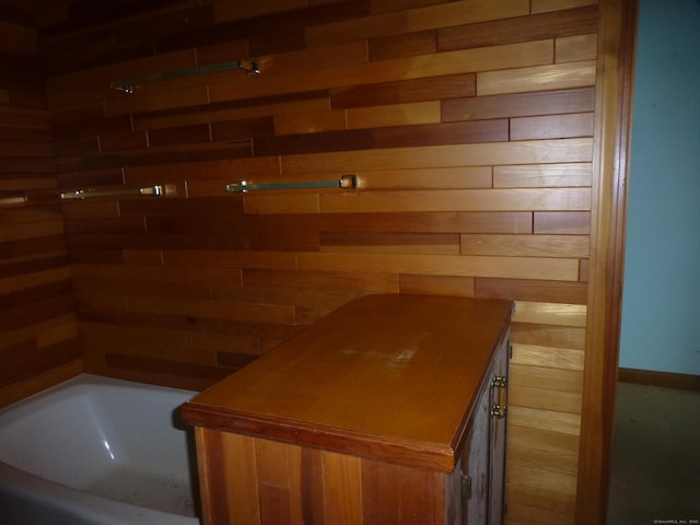 5 Tower Hill Lake Rd, Deep River, CT 06417 - bathroom with a tub to relax in and wooden walls